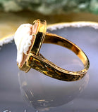 Antique 18K, 14K & Carved Cameo Conversion Ring