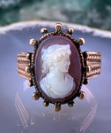 Antique 14K & Carved Cameo Ring