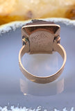 Antique 10K & Carved Carnelian Cameo Centurion Ring