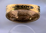 Antique 22K, Carnelian & Enamel Mourning Ring