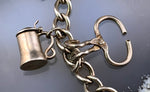 Vintage Sterling Silver & Enamel Charm Bracelet