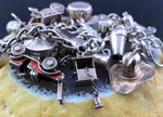 Vintage Sterling Silver & Enamel Charm Bracelet