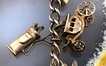 Vintage Sterling Silver & Enamel Charm Bracelet