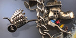Vintage Sterling Silver & Enamel Charm Bracelet