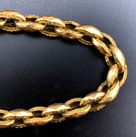 Antique 9K Gold Faceted Cable Chain