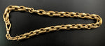Antique 9K Gold Faceted Cable Chain