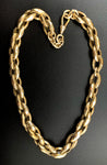 Antique 9K Gold Faceted Cable Chain