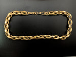Antique 9K Gold Faceted Cable Chain