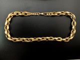 Antique 9K Gold Faceted Cable Chain