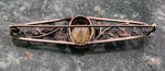 Antique Art Nouveau Silver & Citrine Bar Brooch