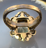 Antique 18K, 14K, Citrine, Seed Pearl & Paste Conversion Ring