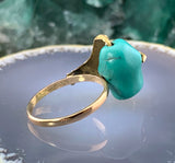 Estate 14K & Turquoise Claw Ring