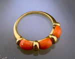 Vintage French 18K & Coral Ring