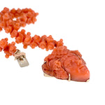 Antique Italian 18K & Carved Coral Bacchante Necklace