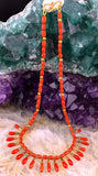 Antique 18K & Coral Fringe Necklace