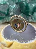 Antique Hand Painted Cupid Brooch In Vermeil