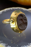 18K, 14K & Hardstone Ancient Intaglio Conversion Ring