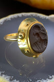 18K, 14K & Hardstone Ancient Intaglio Conversion Ring