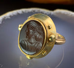18K, 14K & Hardstone Ancient Intaglio Conversion Ring