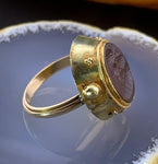 18K, 14K & Hardstone Ancient Intaglio Conversion Ring