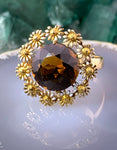 Antique 14K, 12K & Citrine Daisy Conversion Ring