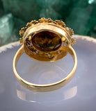 Antique 14K, 12K & Citrine Daisy Conversion Ring