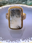 Estate 14K & Dendritic Agate Ring