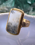 Estate 14K & Dendritic Agate Ring