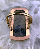 Antique 14K, 10K & Dendritic Agate Conversion Ring
