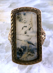 Antique 14K, 10K & Dendritic Agate Conversion Ring