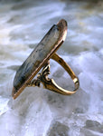Antique 14K, 10K & Dendritic Agate Conversion Ring