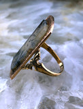 Antique 14K, 10K & Dendritic Agate Conversion Ring