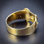 Antique 18K & Diamond Buckle Ring