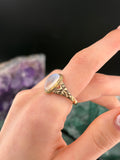 SOLD Antique 18K, 14K & Moonstone Conversion Ring