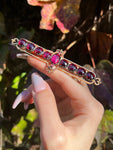 Antique French 18K & Perpignan Garnet Brooch