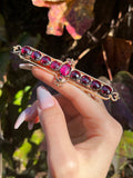 Antique French 18K & Perpignan Garnet Brooch