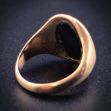 Antique 12K & Hard Stone Cameo Signet Ring