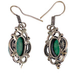 Vintage Silver & Jade Earrings