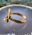 Antique 14K & Pearl Egyptian Revival Conversion Ring
