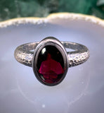 Curio Original Sterling Silver & Garnet Ring