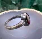 Curio Original Sterling Silver & Garnet Ring