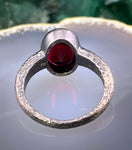 Curio Original Sterling Silver & Garnet Ring