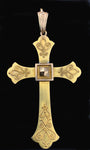 Antique Etruscan Revival Cross Pendant