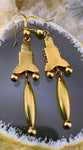 Antique Victorian 9K Gold Etruscan Revival Earrings