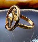 Antique 14K & Natural Pearl Lily Conversion Ring