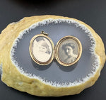 Antique Victorian 14K Gold Locket w/Photos