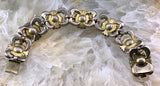 Antique Austro-Hungarian Silver, Garnet & Pearl Bracelet