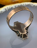 Antique Edwardian 10K, Garnet & Seed Pearl Ring