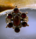 SOLD Antique 14K & Garnet Conversion Ring