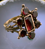 SOLD Antique 14K & Garnet Conversion Ring
